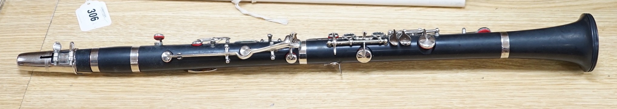 An ebonised clarinet, 65cms long